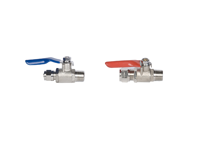 Two points water inlet ball valve ball, three points